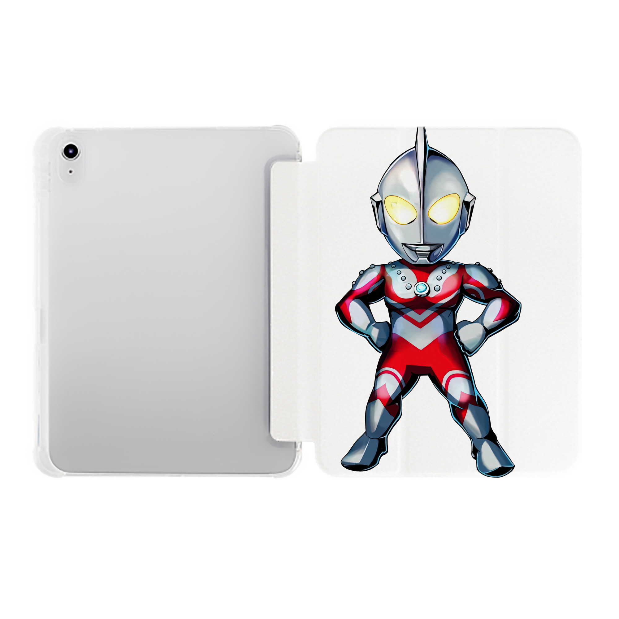 （画像用） ウルトラマン Ultraman IPad ケース ペン収納付き 三つ折りスタンド PUレザー×シリコン 対応機種9.5/10.5/10.9インチ
